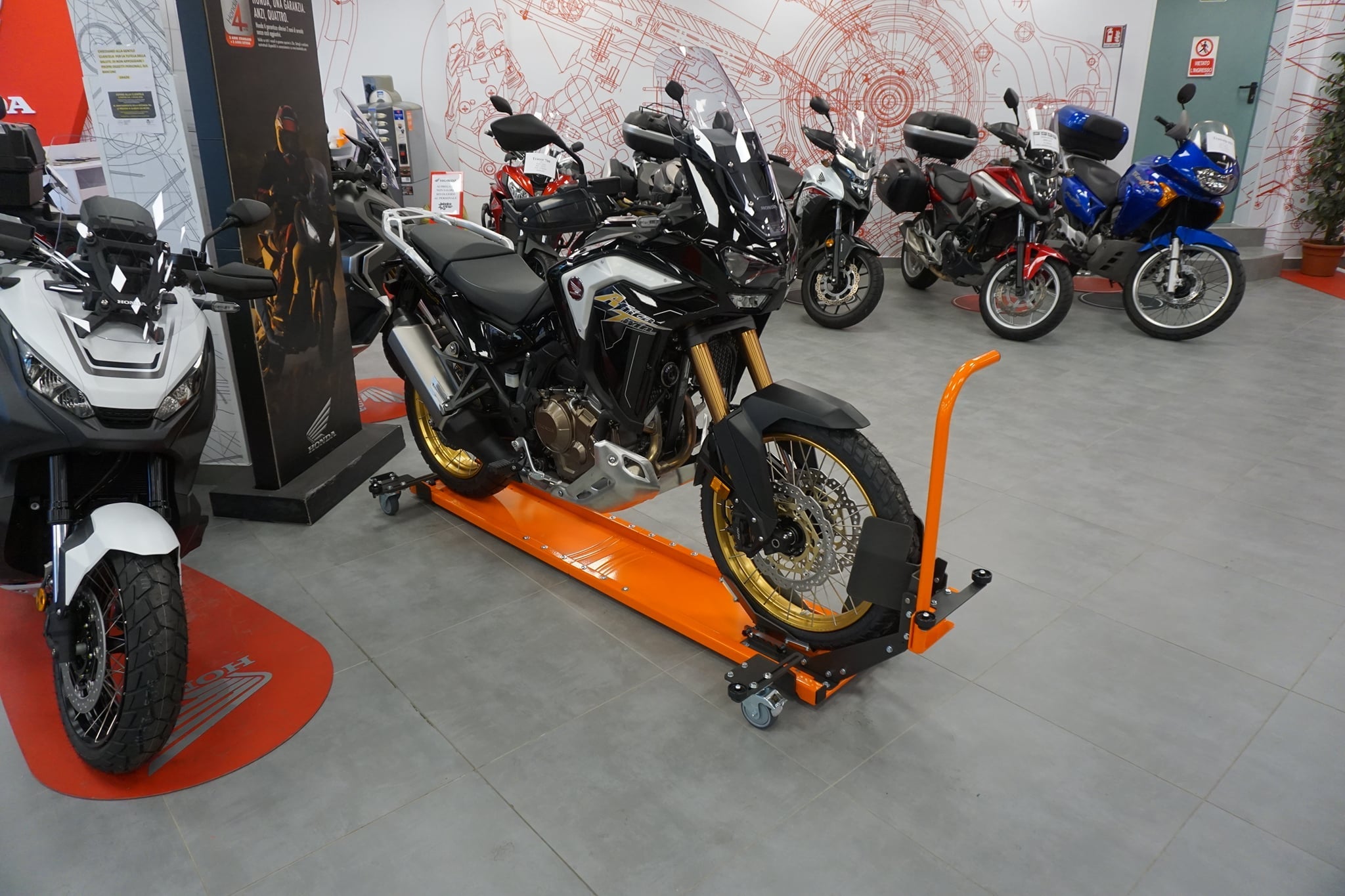 🔥Motorcycle Dolly Mover with wheel chock gallery 6