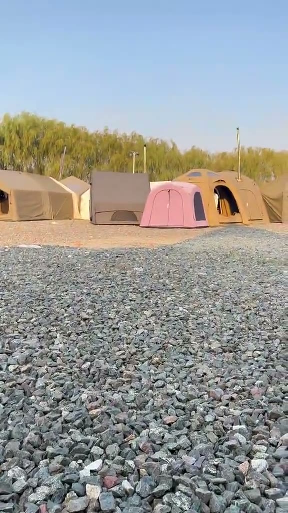 Inflatable Cabin Camping Tent with Integrated Pump detail 1